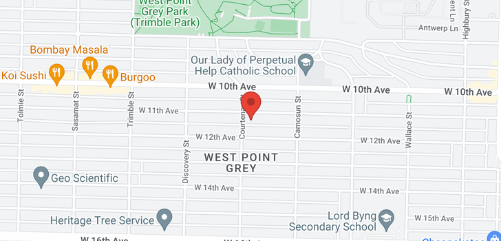 map of 4190 W 11TH AVENUE